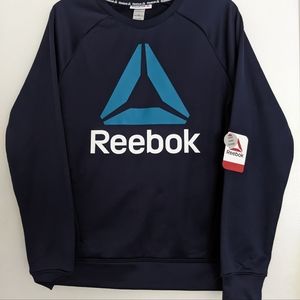 New Reebok Boys Blue Fleece Lined Sweatshirt w/ Full Zip Pocket 18 XXL